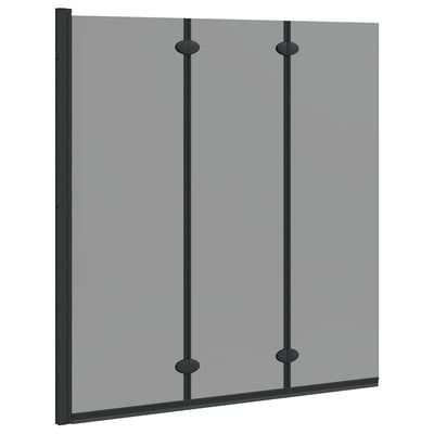 Mampara de ducha Vidaxx negra 130 x 138 cm vidrio ESG y aluminio