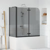 Cabina doccia Vidaxx nera 120 x 68 x 130 cm vetro ESG e alluminio