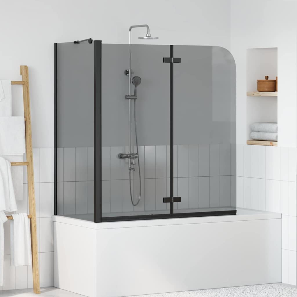 Cabina doccia Vidaxx nera 120 x 68 x 130 cm vetro ESG e alluminio