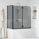 Cabina doccia Vidaxx nera 120 x 68 x 130 cm vetro ESG e alluminio
