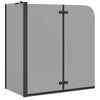 Cabina doccia Vidaxx nera 120 x 68 x 130 cm vetro ESG e alluminio