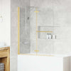 Cabina doccia Vidaxl oro 120 x 140 cm vetro ESG e alluminio