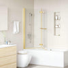 Cabina doccia Vidaxl oro 120 x 140 cm vetro ESG e alluminio