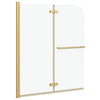 Cabina doccia Vidaxl oro 120 x 140 cm vetro ESG e alluminio