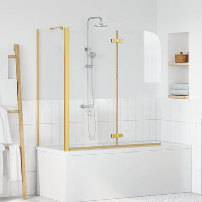 Mampara de ducha Vidaxx oro 120 x 68 x 130 cm vidrio ESG y aluminio