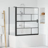 Parete doccia per vasca VidaXL nera e trasparente 116 x 68 x 128 cm