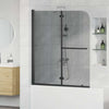 Cabina doccia Vidaxx nera 95 x 140 cm vetro ESG e alluminio