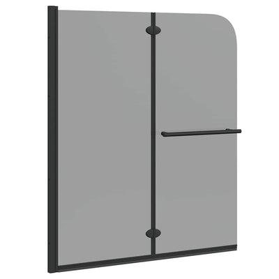 Mampara de ducha Vidaxx negra 95 x 140 cm vidrio ESG y aluminio