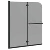 Cabina doccia Vidaxx nera 95 x 140 cm vetro ESG e alluminio