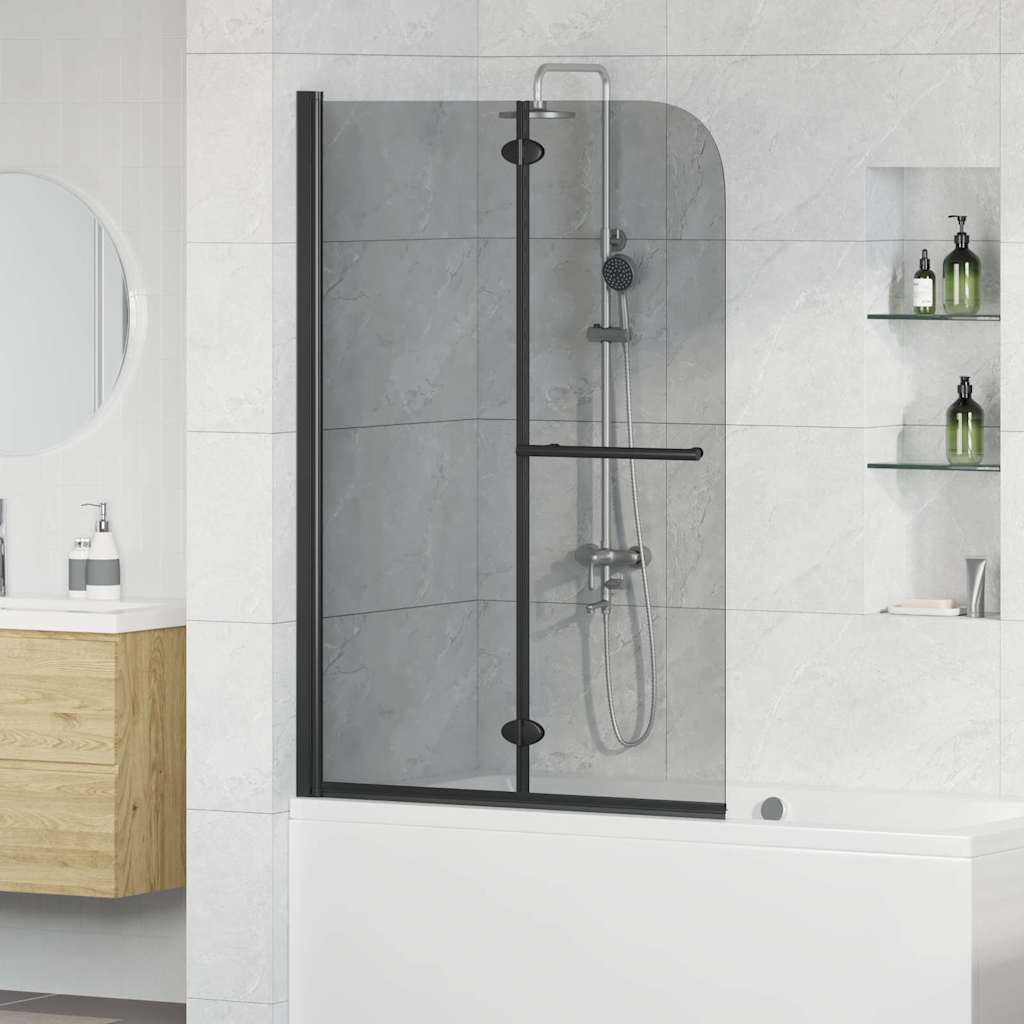 Cabina doccia Vidaxx nera 120 x 140 cm vetro ESG e alluminio