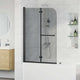 Cabina doccia Vidaxx nera 120 x 140 cm vetro ESG e alluminio