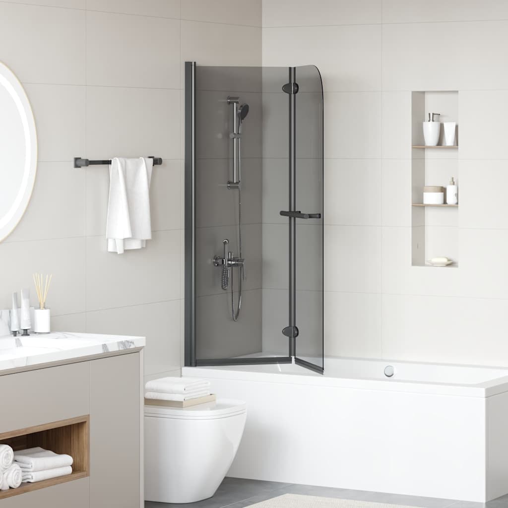 Cabina doccia Vidaxx nera 120 x 140 cm vetro ESG e alluminio