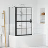 Parete doccia per vasca VidaXL nera e trasparente 116 x 68 x 128 cm