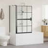 Parete doccia per vasca VidaXL nera e trasparente 116 x 68 x 128 cm