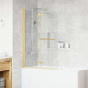 Cabina doccia Vidaxl oro 95 x 140 cm vetro ESG e alluminio