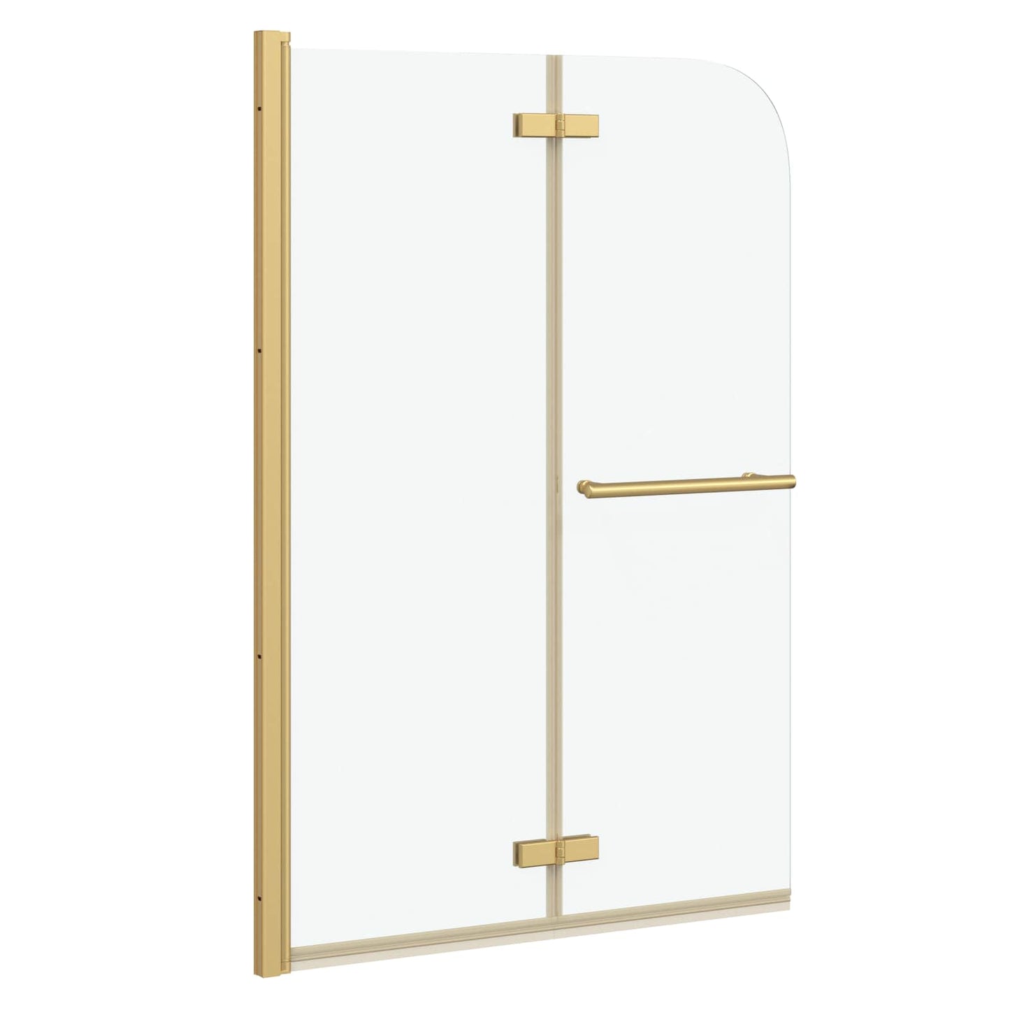 Cabina doccia Vidaxl oro 95 x 140 cm vetro ESG e alluminio
