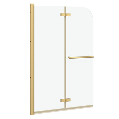 Mampara de ducha vidaxl oro 95 x 140 cm vidrio ESG y aluminio