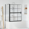 Vidaxl bad douchescreen zwart en transparant 116 x 68 x 128 cm