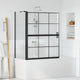 Vidaxl bad douchescreen zwart en transparant 116 x 68 x 128 cm