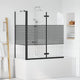 Cabina da bagno VidaXL nera 120 x 67 x 129 cm vetro laminato e alluminio