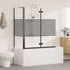 Vidaxl badomheining zwart 120 x 67 x 129 cm gelaagd glas en aluminium