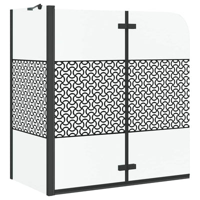 Cabina da bagno VidaXL nera 120 x 67 x 129 cm vetro laminato e alluminio