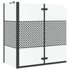 Cabina da bagno VidaXL nera 120 x 67 x 129 cm vetro laminato e alluminio
