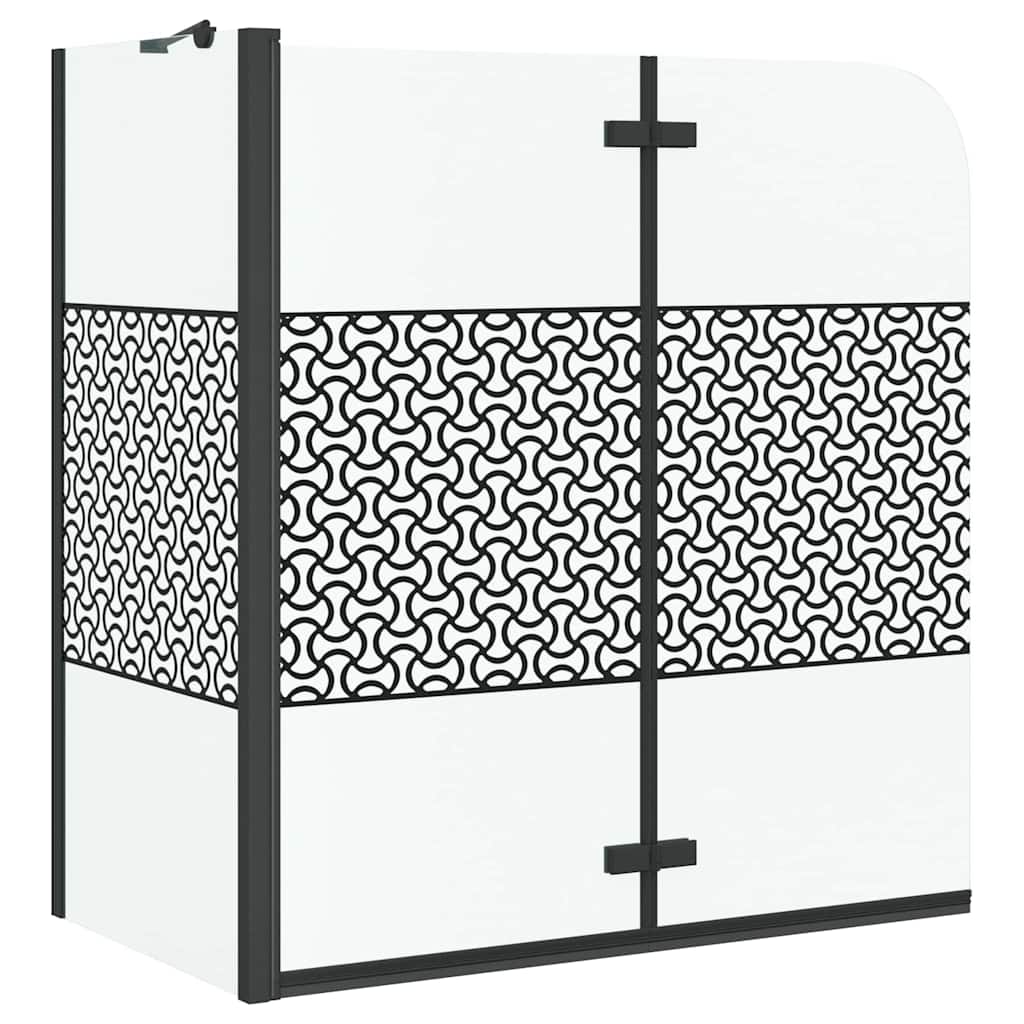 Cabina da bagno VidaXL nera 120 x 67 x 129 cm vetro laminato e alluminio