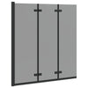 Cabina doccia Vidaxx nera 130 x 138 cm vetro ESG e alluminio