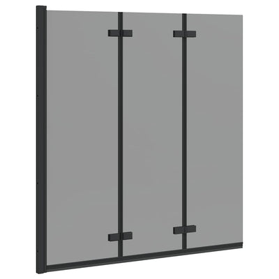 Mampara de ducha Vidaxx negra 130 x 138 cm vidrio ESG y aluminio