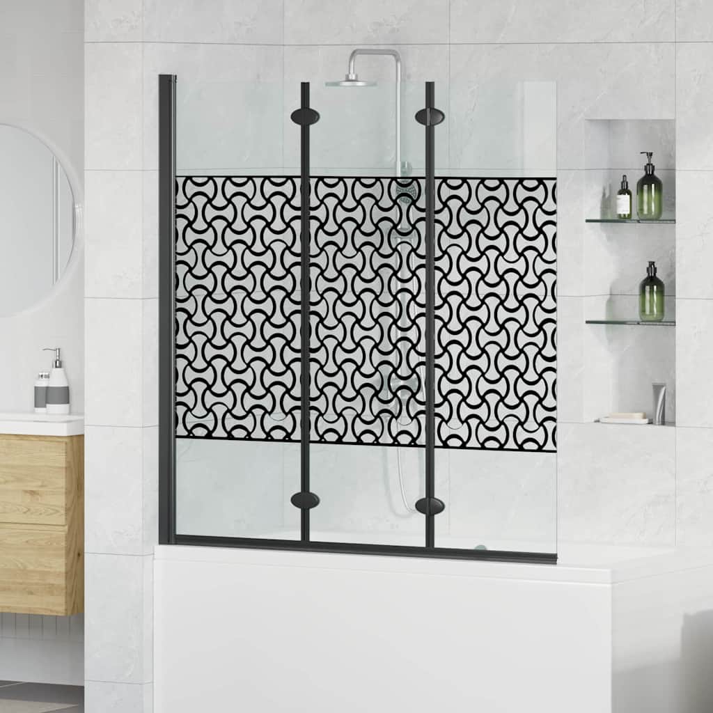 Cabina doccia Vidaxx vetro temperato nero e trasparente 130 x 130 cm