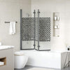 Cabina doccia Vidaxx vetro temperato nero e trasparente 130 x 130 cm