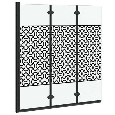 Mampara de ducha Vidaxx cristal templado negro y transparente 130 x 130 cm