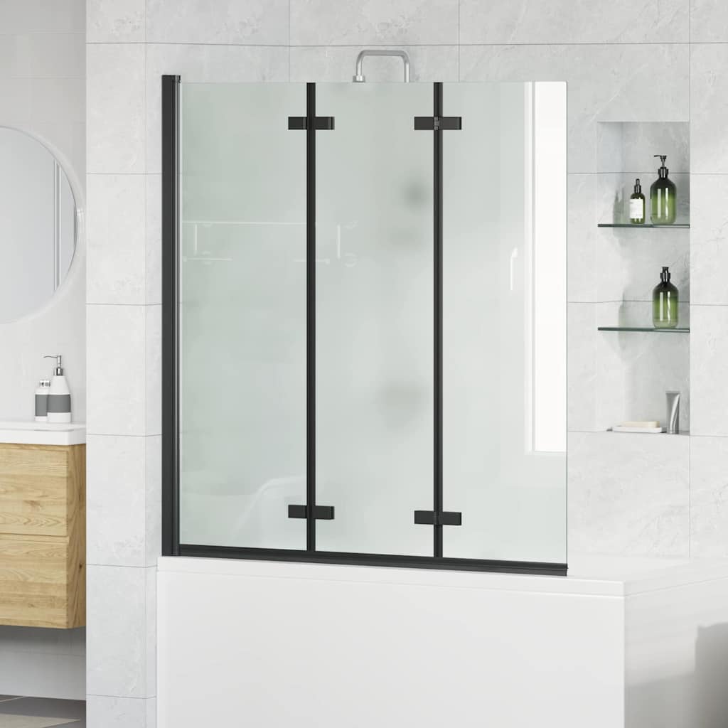 Cabina doccia Vidaxx nera 130 x 138 cm vetro ESG e alluminio