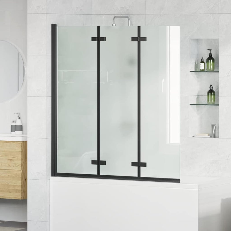 Cabina doccia Vidaxx nera 130 x 138 cm vetro ESG e alluminio