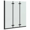 Cabina doccia Vidaxx nera 130 x 138 cm vetro ESG e alluminio