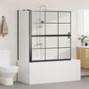 Vidaxl bad douchescreen zwart en transparant 116 x 68 x 128 cm