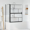 Parete doccia per vasca VidaXL nera e trasparente 116 x 68 x 128 cm