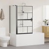Vidaxl bad douchescreen zwart en transparant 116 x 68 x 128 cm