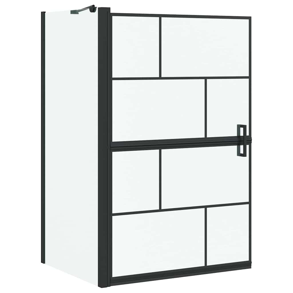 Parete doccia per vasca VidaXL nera e trasparente 116 x 68 x 128 cm