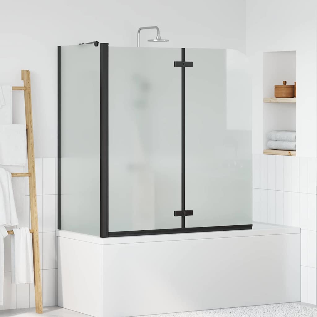 Mampara de ducha Vidaxx negra 120 x 68 x 130 cm vidrio ESG y aluminio