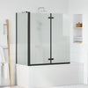 Vidaxl douche omhulsel zwart 120 x 68 x 130 cm esg-glas en aluminium