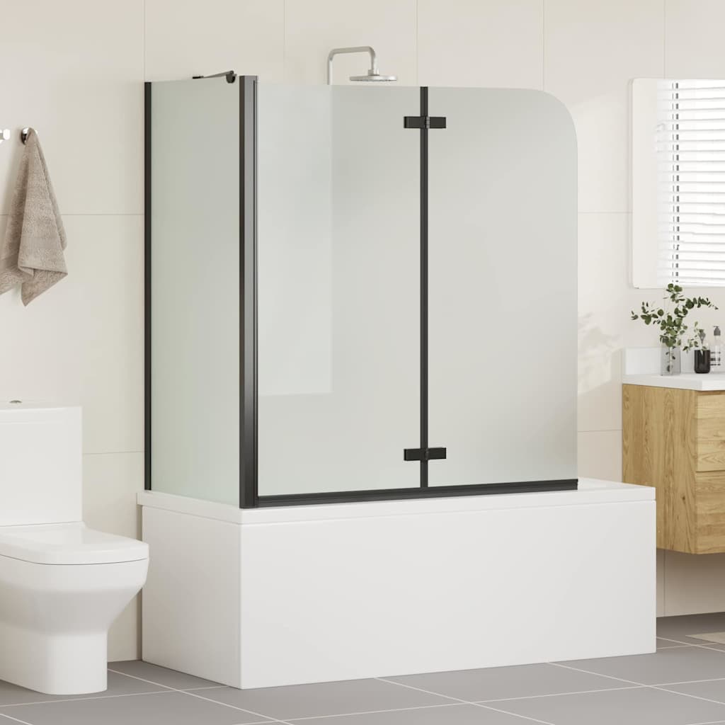 Mampara de ducha Vidaxx negra 120 x 68 x 130 cm vidrio ESG y aluminio