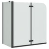 Vidaxl douche omhulsel zwart 120 x 68 x 130 cm esg-glas en aluminium