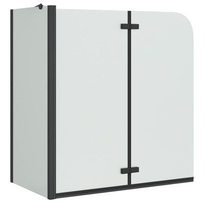 Mampara de ducha Vidaxx negra 120 x 68 x 130 cm vidrio ESG y aluminio