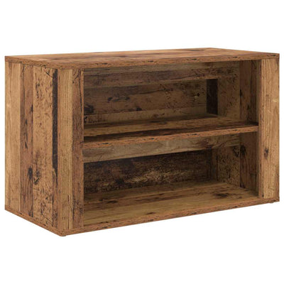 Vidaxl schoenenrek met plank oud hout 75 x 35 x 45 cm bewerkt hout