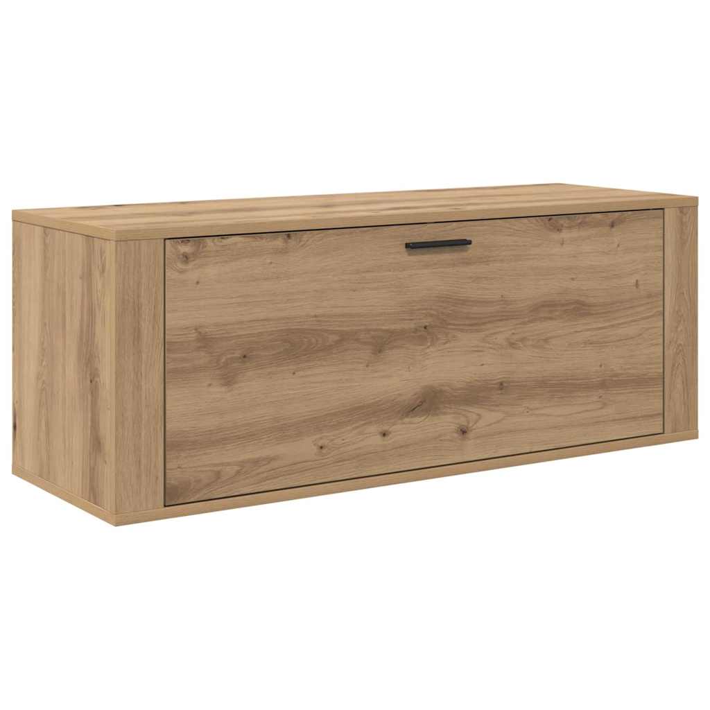 Zapatero VidaXL con estante, roble artesanal, 100 x 35 x 38 cm