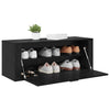Vidaxl schoenenkast zwart eiken 100 x 35 x 38 cm bewerkt hout