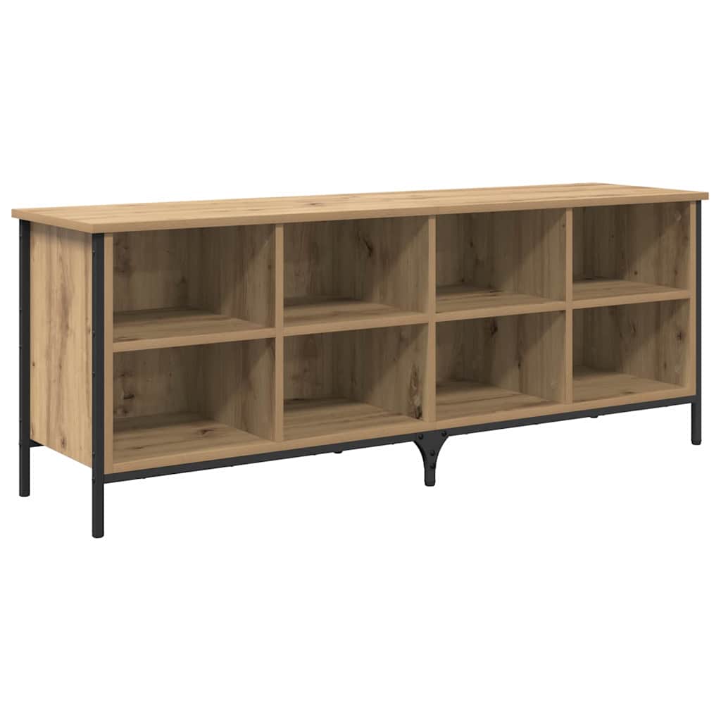 Scarpiera Vidaxx con ripiano rovere artigianale 131 x 35 x 50 cm