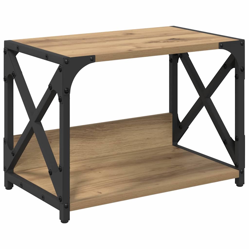 Vidaxxl soporte para impresora roble artesanal 44 x 26 x 31,5 cm madera contrachapada
